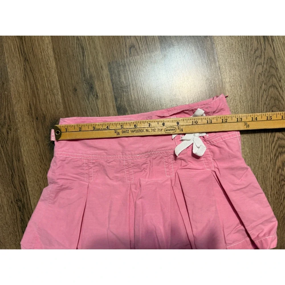 Limited Too Skort Girls Size 10 Pink Pleated Skirt Lace Up Detail